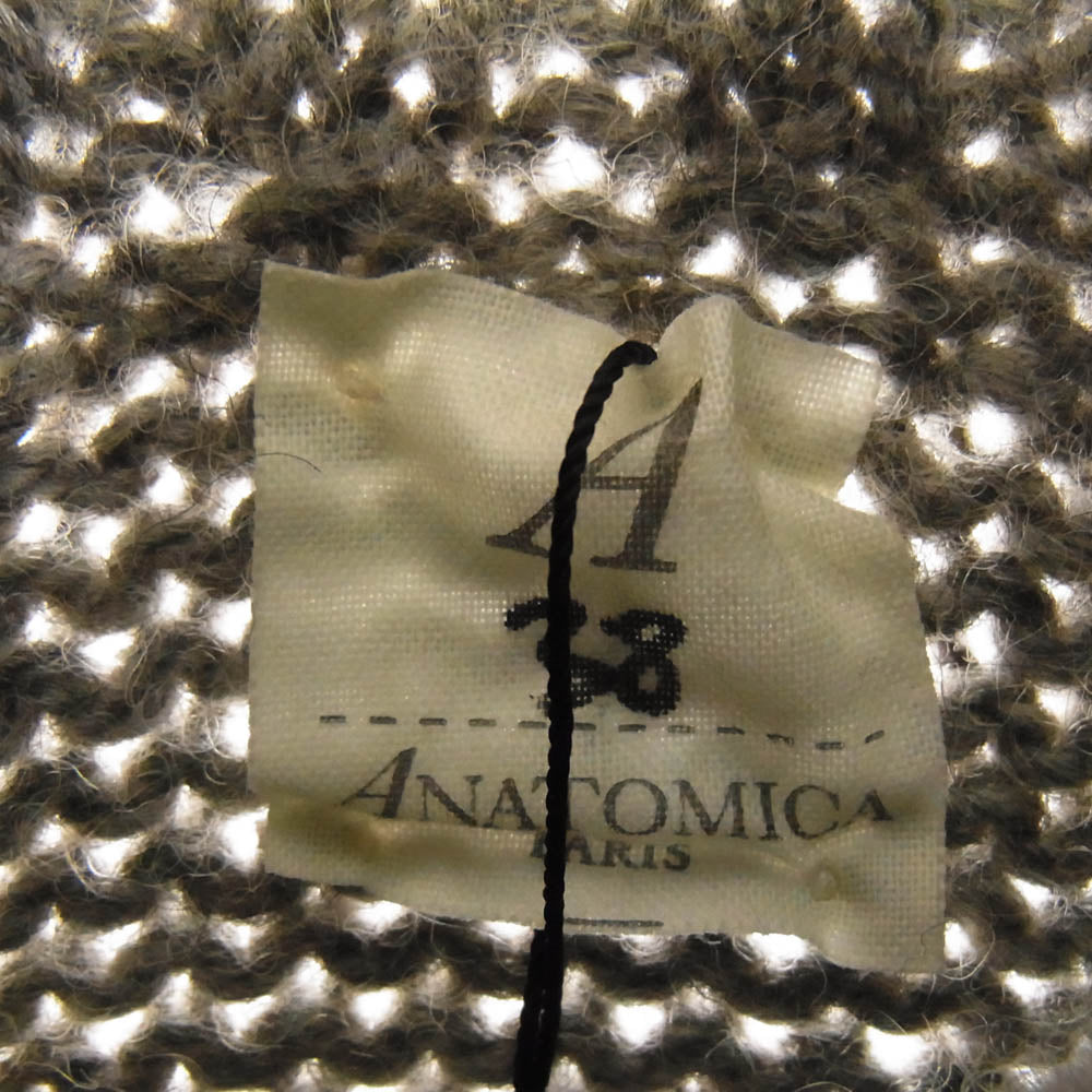 ANATOMICA アナトミカ 3PLY SHETLAND SWEATER TURTLE JAMIESON'S シェットランド セーター タートル ジャーミソンズ ニット グレー系 38【極上美品】【中古】