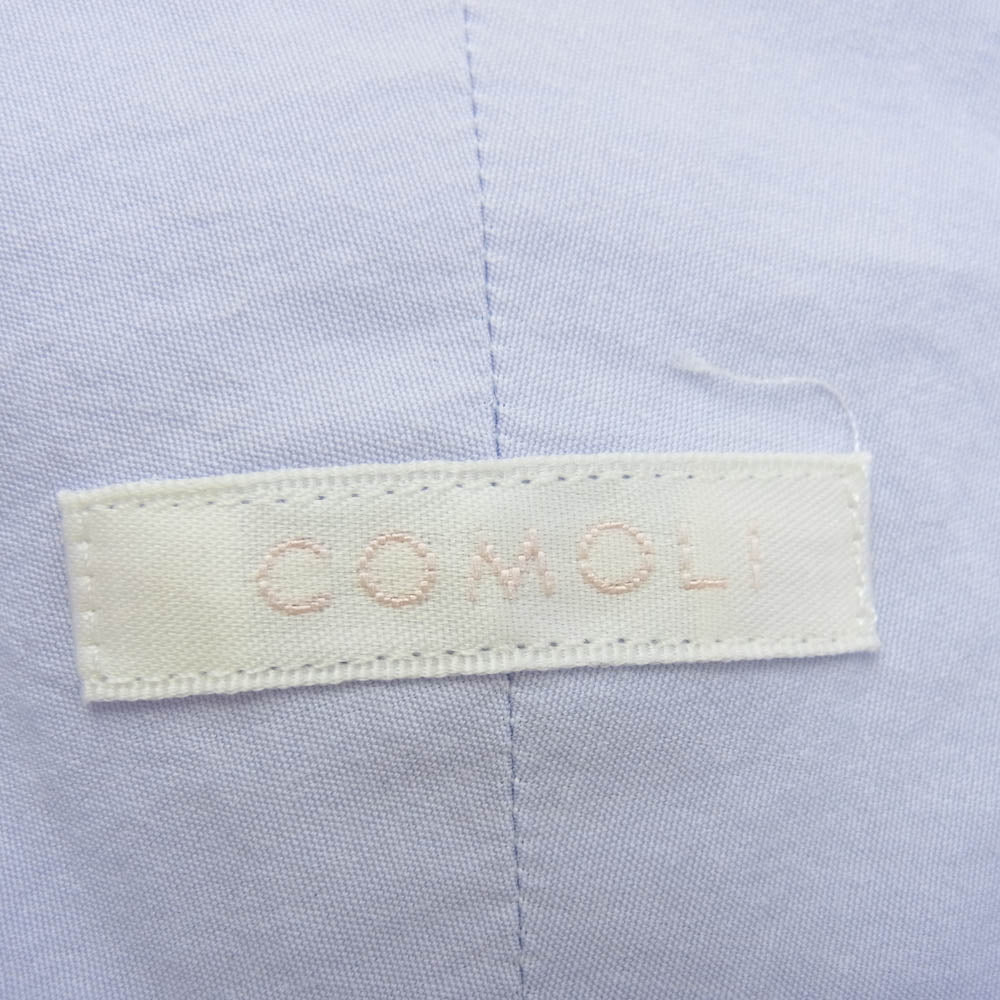 COMOLI コモリ 23SS X01-02001 コモリシャツ サックスブルー 長袖シャツ パープル系 ライトブルー系 3【中古】