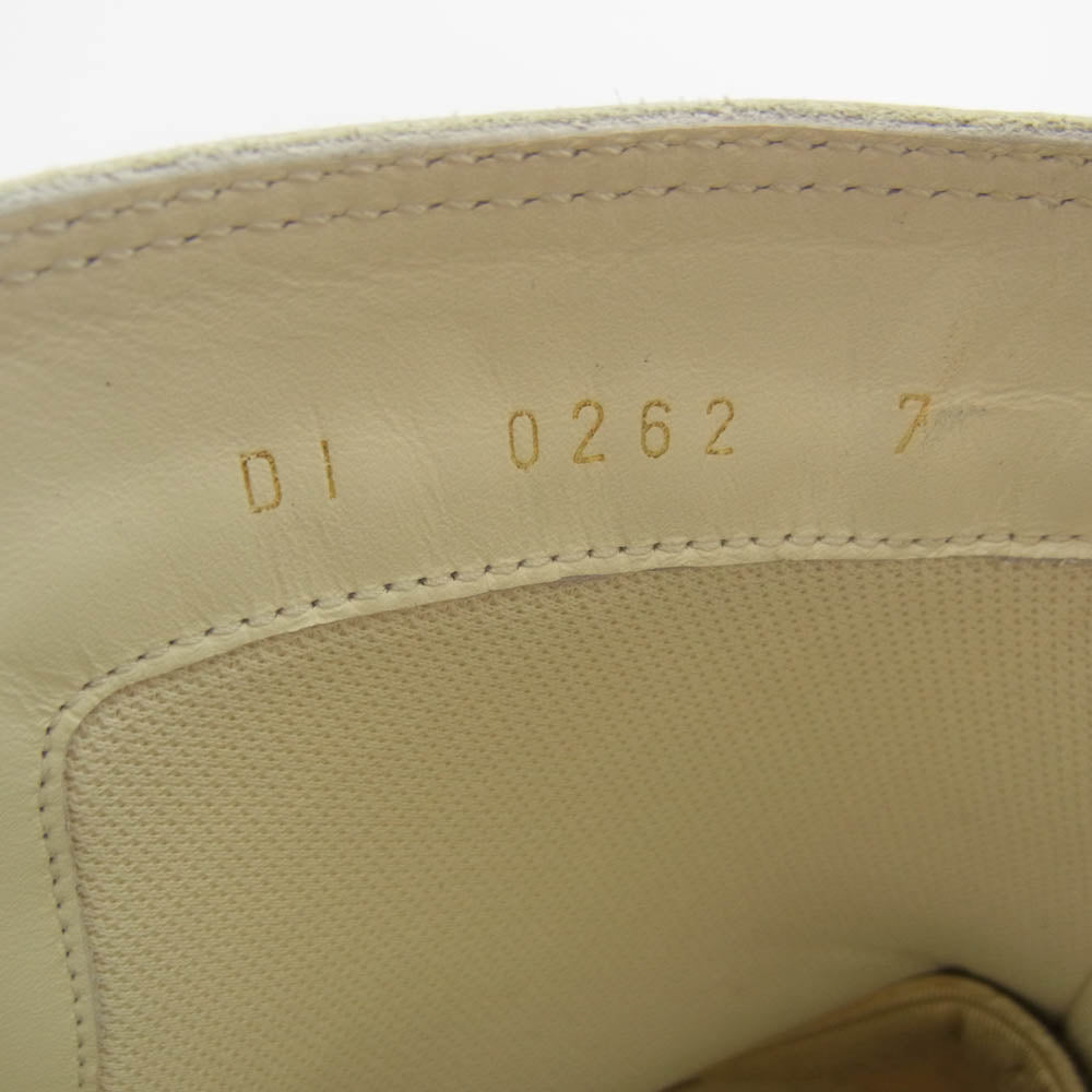 LOUIS VUITTON ルイ・ヴィトン 22AW D1 262 LV バロックライン モノグラムフラワー エナメル レースアップ レザーブーツ ホワイト系 7【中古】