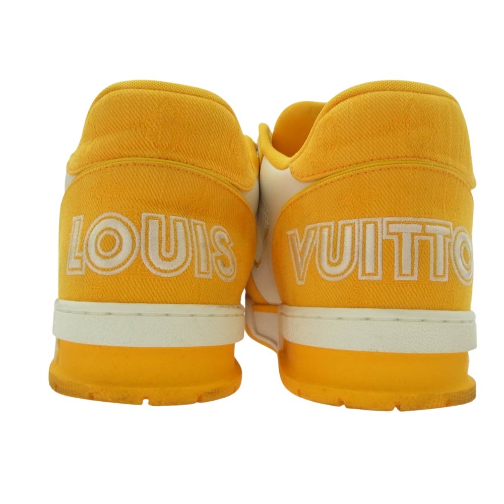 LOUIS VUITTON ルイ・ヴィトン G0 262 1ACHLP LV トレイナー スニーカー ホワイト系 イエロー系 7【中古】