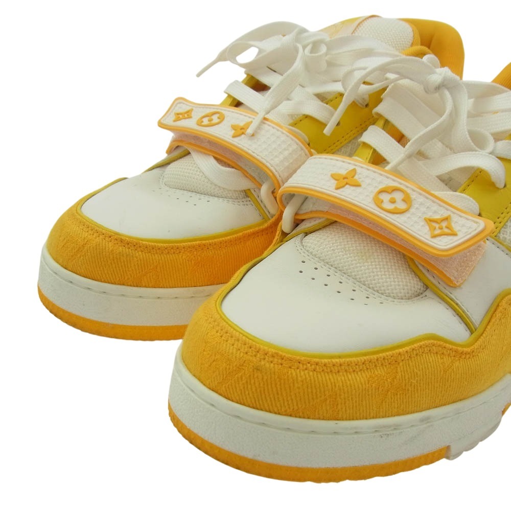 LOUIS VUITTON ルイ・ヴィトン G0 262 1ACHLP LV トレイナー スニーカー ホワイト系 イエロー系 7【中古】