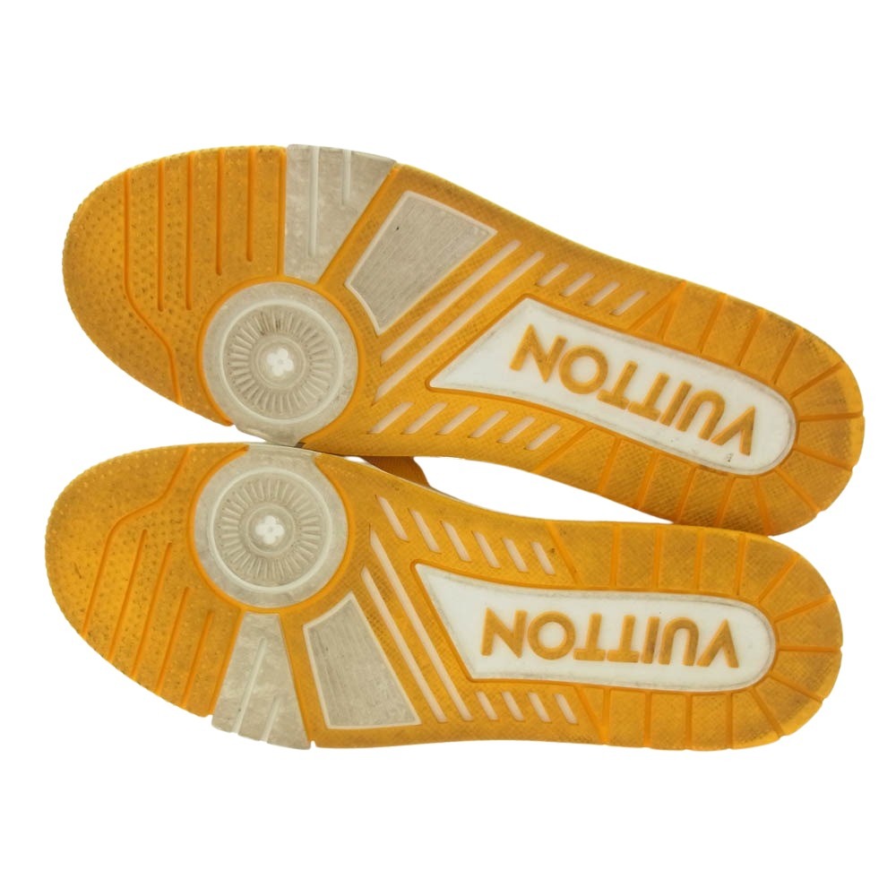 LOUIS VUITTON ルイ・ヴィトン G0 262 1ACHLP LV トレイナー スニーカー ホワイト系 イエロー系 7【中古】