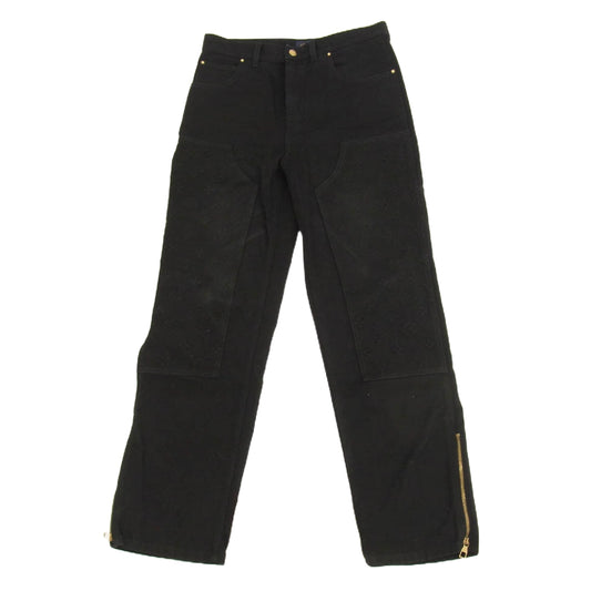LOUIS VUITTON ルイ・ヴィトン 22AW HND10W イタリア製 ヴァージル・アブロー期 RM222M OK4 モノグラムディテール カーペンター デニムパンツ ブラック系 31【中古】
