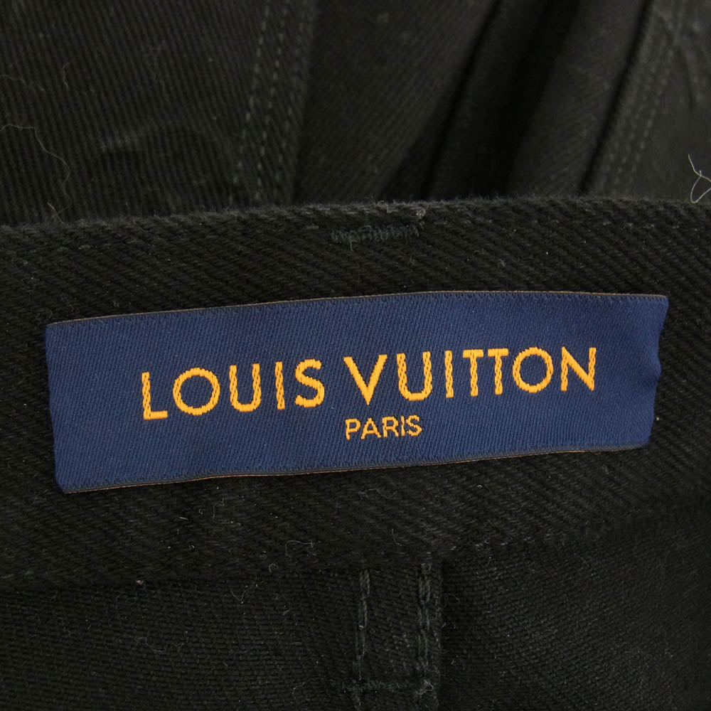 LOUIS VUITTON ルイ・ヴィトン 22AW HND10W イタリア製 ヴァージル・アブロー期 RM222M OK4 モノグラムディテール カーペンター デニムパンツ ブラック系 31【中古】