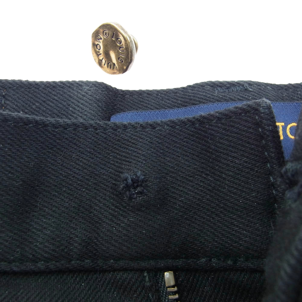 LOUIS VUITTON ルイ・ヴィトン 22AW HND10W イタリア製 ヴァージル・アブロー期 RM222M OK4 モノグラムディテール カーペンター デニムパンツ ブラック系 31【中古】