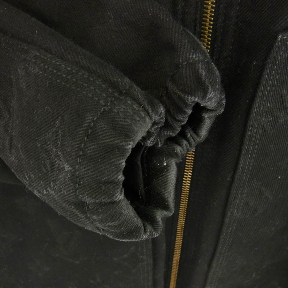 LOUIS VUITTON ルイ・ヴィトン 22AW 1AA4OF イタリア製 ヴァージル・アブロー期 モノグラム ディテール フーデッド デニム ジャケット フルジップ デニムフーディ ブラック系 48【中古】