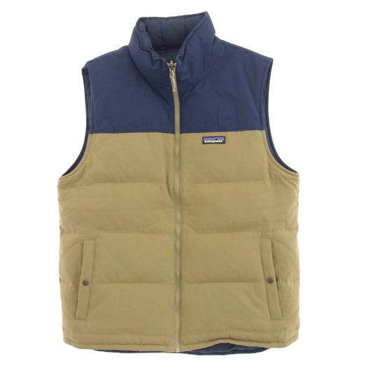 patagonia パタゴニア 17AW 27587 17年製 Reversible Bivy Down Vest リバーシブル ビビー ダウン ベスト ネイビー系 ベージュ系【中古】