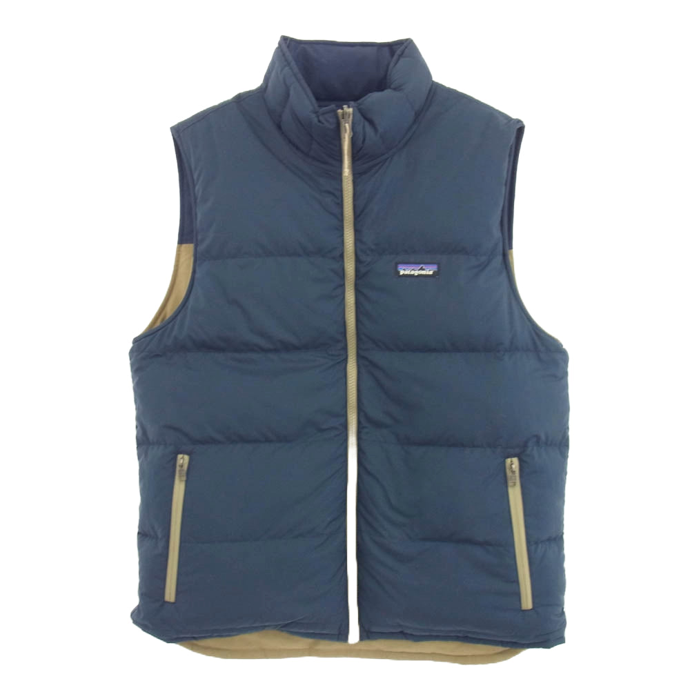 patagonia パタゴニア 17AW 27587 17年製 Reversible Bivy Down Vest リバーシブル ビビー ダウン ベスト ネイビー系 ベージュ系【中古】