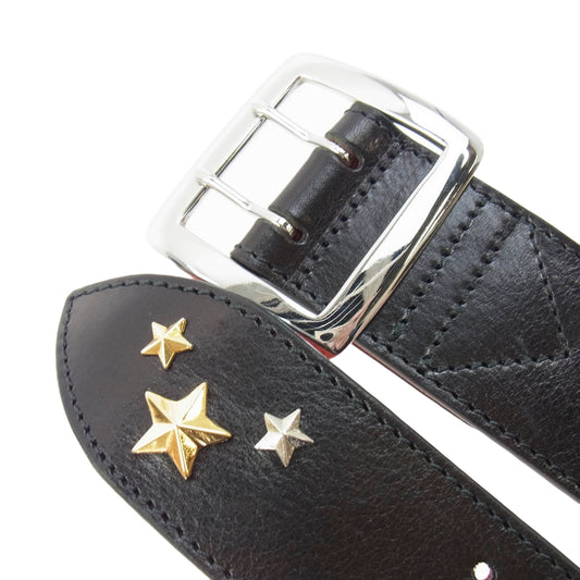 Lewis Leathers ルイスレザー × Guitar Wolf Belt ギターウルフ AVIAKIT Jet Rock n Roll スタッズ ベルト ブラック系 マルチカラー系 M【極上美品】【中古】