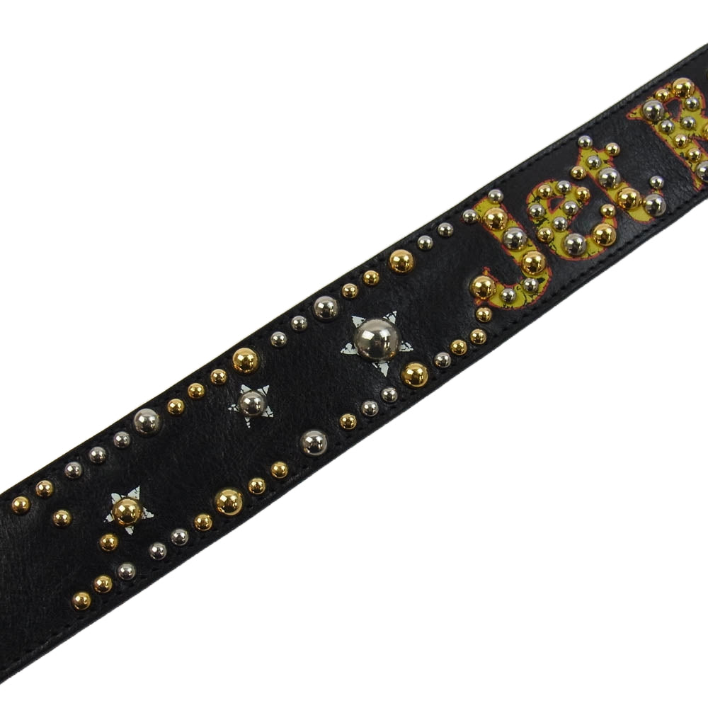 Lewis Leathers ルイスレザー × Guitar Wolf Belt ギターウルフ AVIAKIT Jet Rock n Roll スタッズ ベルト ブラック系 マルチカラー系 M【極上美品】【中古】