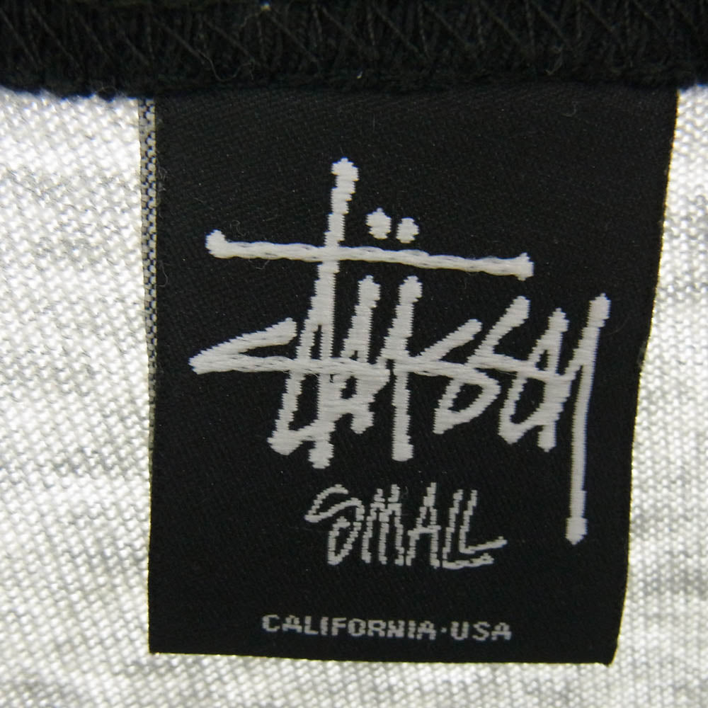 STUSSY ステューシー 7分丈 ラグランスリーブ カットソー Tシャツ グレー系 ブラック系 S【中古】