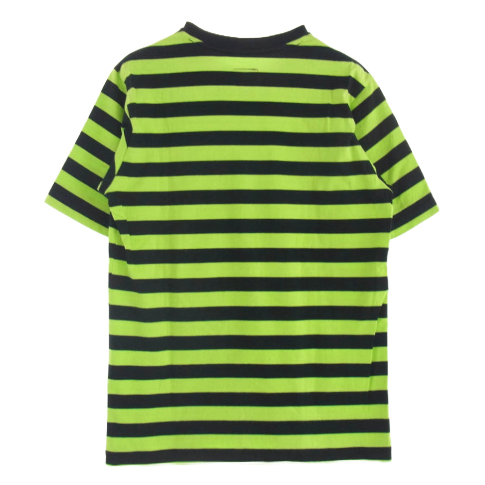 Supreme シュプリーム S/S Pocket Tee  ピスタグ ショートスリーブ ボーダー ポケット Tシャツ ライトグリーン系 ブラック系 S【中古】