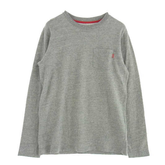 Supreme シュプリーム L/S Pocket Tee ピスタグ 長袖 ロングスリーブ ポケット Tシャツ グレー系 S【中古】