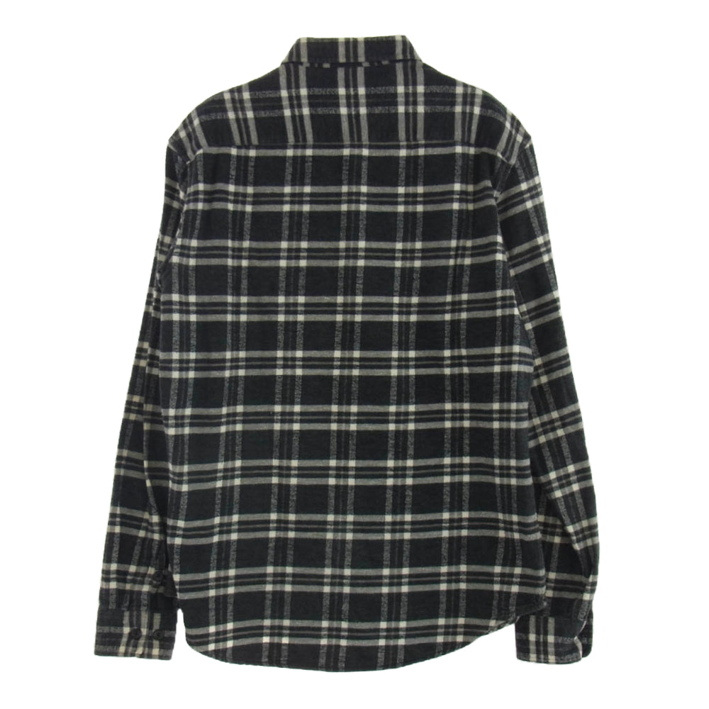 Supreme シュプリーム tartan flannel shirt チェック ネルシャツ グレー系 M【中古】