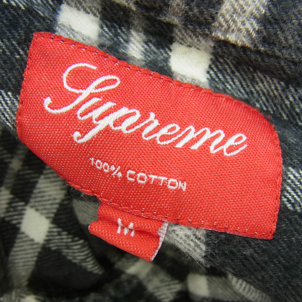 Supreme シュプリーム tartan flannel shirt チェック ネルシャツ グレー系 M【中古】