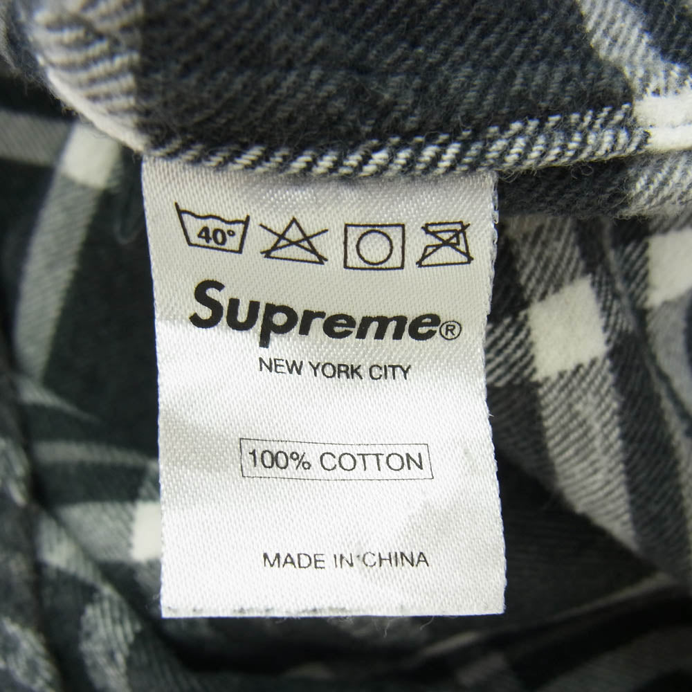 Supreme シュプリーム tartan flannel shirt チェック ネルシャツ グレー系 M【中古】