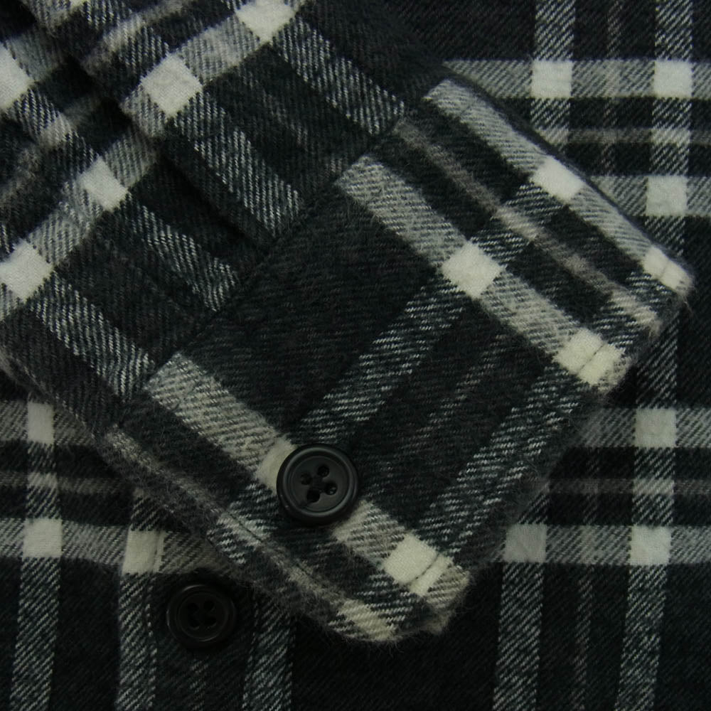 Supreme シュプリーム tartan flannel shirt チェック ネルシャツ グレー系 M【中古】