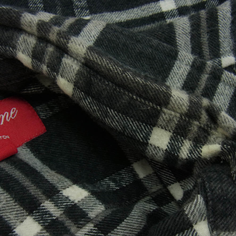 Supreme シュプリーム tartan flannel shirt チェック ネルシャツ グレー系 M【中古】