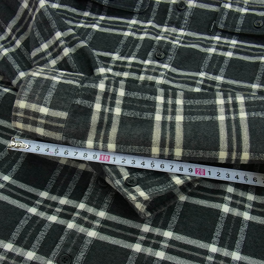 Supreme シュプリーム tartan flannel shirt チェック ネルシャツ グレー系 M【中古】