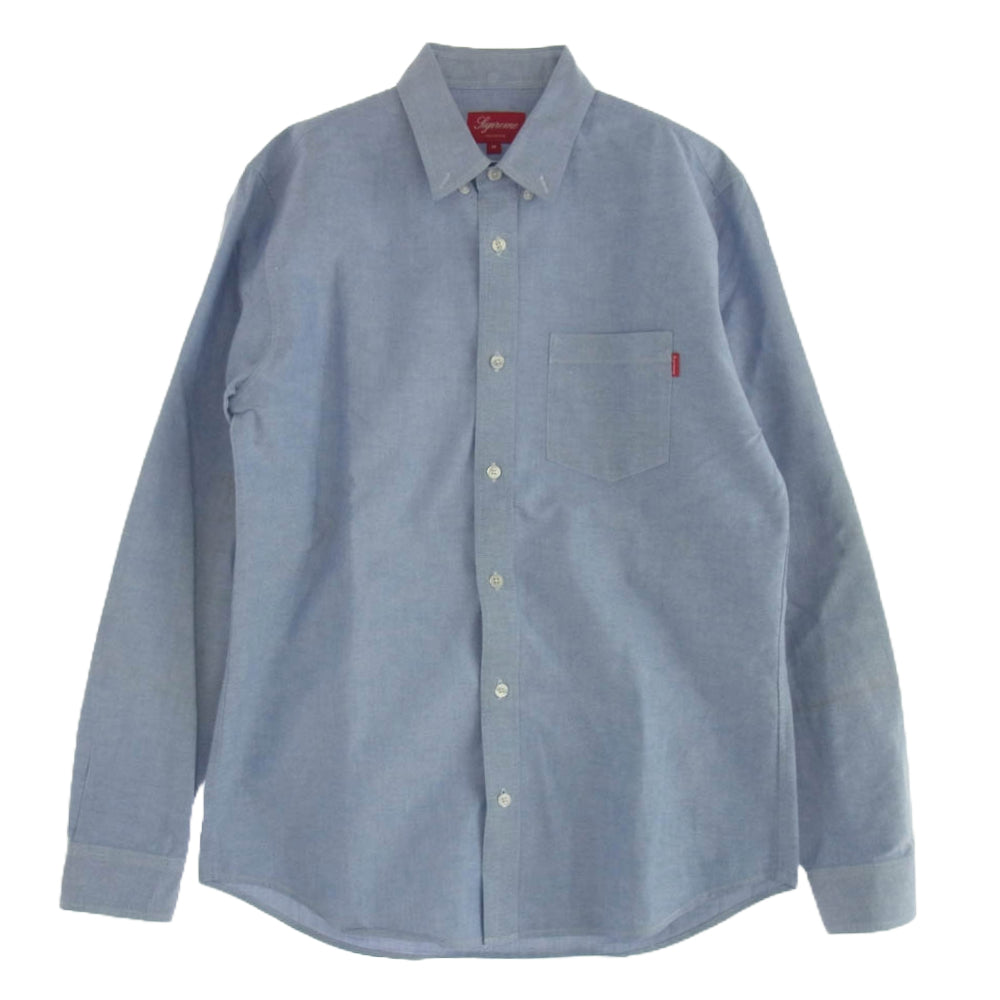 Supreme シュプリーム L/S Oxford Shirt オックスフォード ボタンダウン 長袖 シャツ ライトブルー系 M【中古】