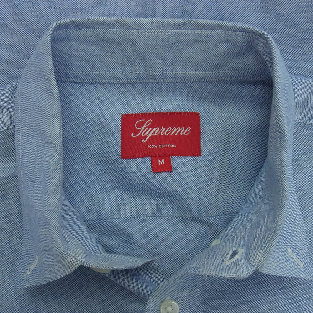 Supreme シュプリーム L/S Oxford Shirt オックスフォード ボタンダウン 長袖 シャツ ライトブルー系 M【中古】