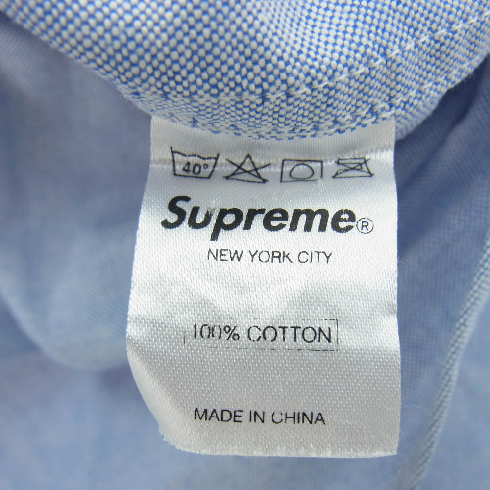 Supreme シュプリーム L/S Oxford Shirt オックスフォード ボタンダウン 長袖 シャツ ライトブルー系 M【中古】