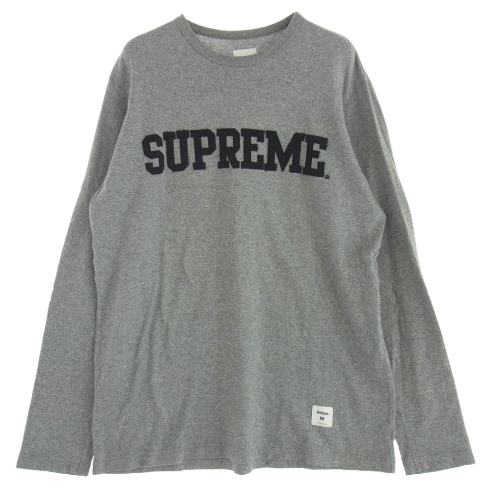 Supreme シュプリーム カレッジ ロゴ 長袖 ロングスリーブ Tシャツ グレー系 M【中古】