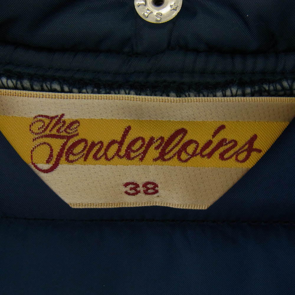 TENDERLOIN テンダーロイン T-NRA JACKET ナイロン パディング ロゴワッペン付 中綿 ジャケット ブルー系 38【中古】