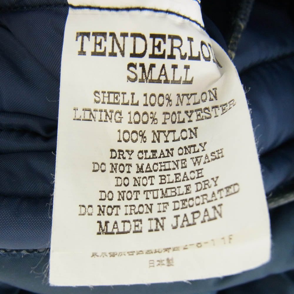 TENDERLOIN テンダーロイン T-NRA JACKET ナイロン パディング ロゴワッペン付 中綿 ジャケット ブルー系 38【中古】