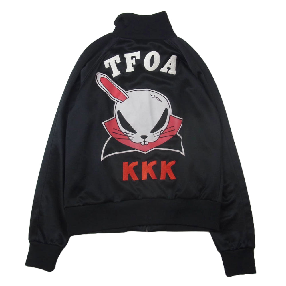 クロップドヘッズ × 武装戦線 T.F.O.A デスラビット 刺繍 トラック ジャケット ジャージ ブラック系 S【中古】