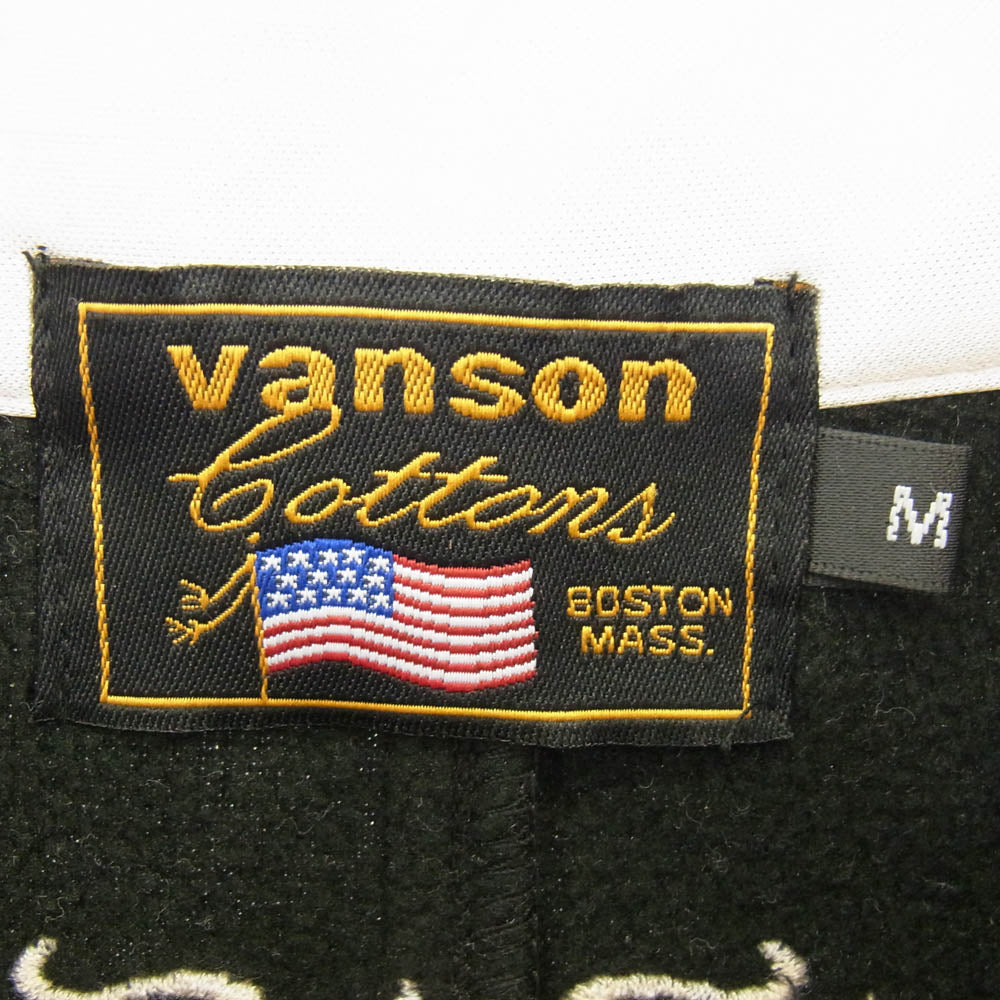 VANSON バンソン × 武装戦線 T.F.O.A 裏フリース ボンディング シングル ライダース ジャケット ブラック系 M【中古】