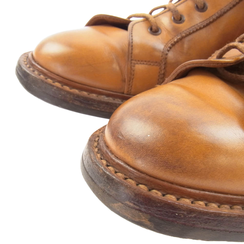 Tricker's トリッカーズ M6077 Monkey Boots モンキーブーツ レザー レースアップ ブーツ シューズ ブラウン系 ベージュ系 実寸25.5cm【中古】 Tricker's トリッカーズ M6077 Monkey Boots モンキーブーツ レザー