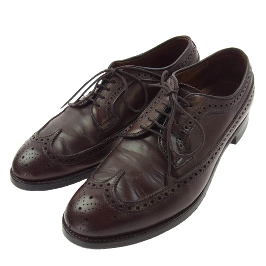 ALDEN オールデン 58806 モディファイド クロムエクセル 純正シューツリー付属 ロングウィングチップ レザー シューズ ダークブラウン系 8.5D【中古】