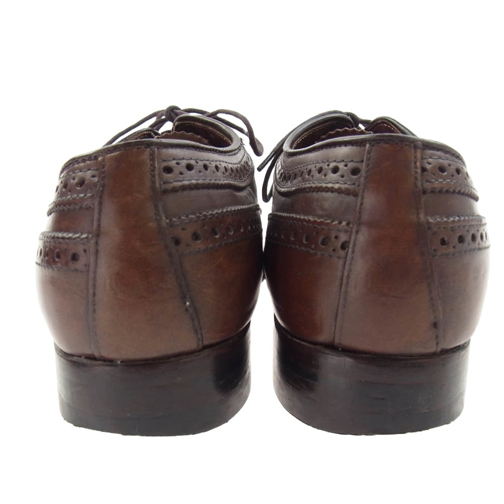 ALDEN オールデン 58806 モディファイド クロムエクセル 純正シューツリー付属 ロングウィングチップ レザー シューズ ダークブラウン系 8.5D【中古】