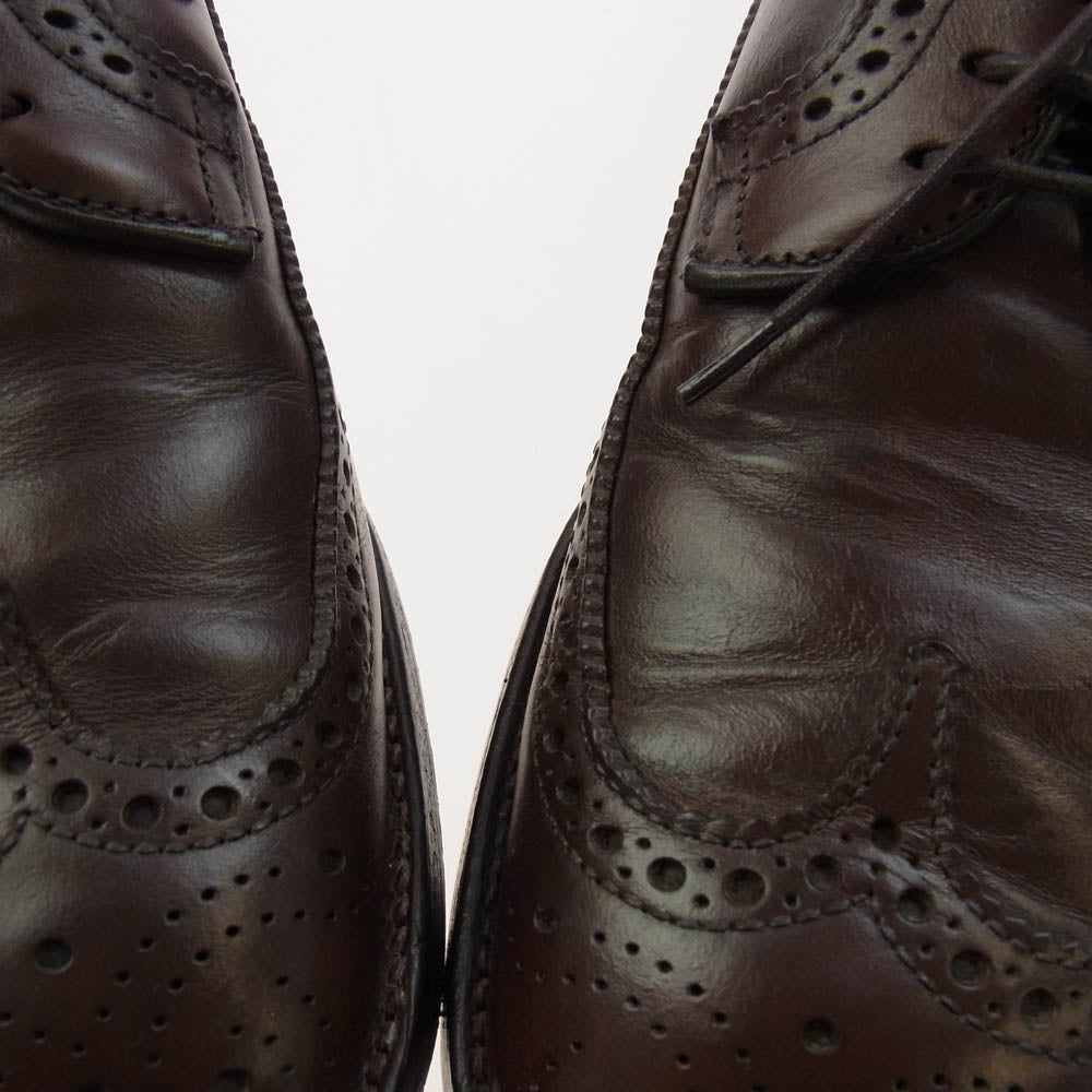 ALDEN オールデン 58806 モディファイド クロムエクセル 純正シューツリー付属 ロングウィングチップ レザー シューズ ダークブラウン系 8.5D【中古】