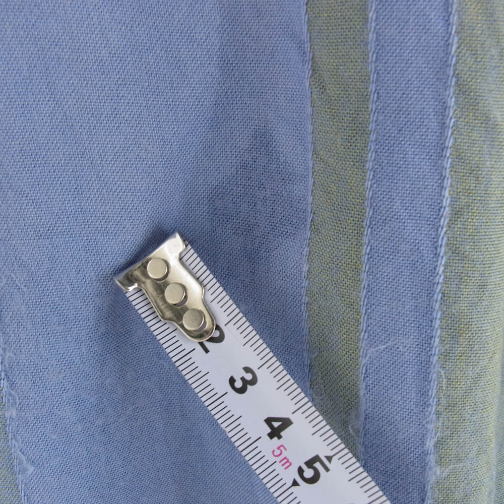 TOWNCRAFT タウンクラフト 60's～70's ヴィンテージ Penneys レーヨン 開襟 ストライプ シャツ 長袖 ライトブルー系 グリーン系 M【中古】