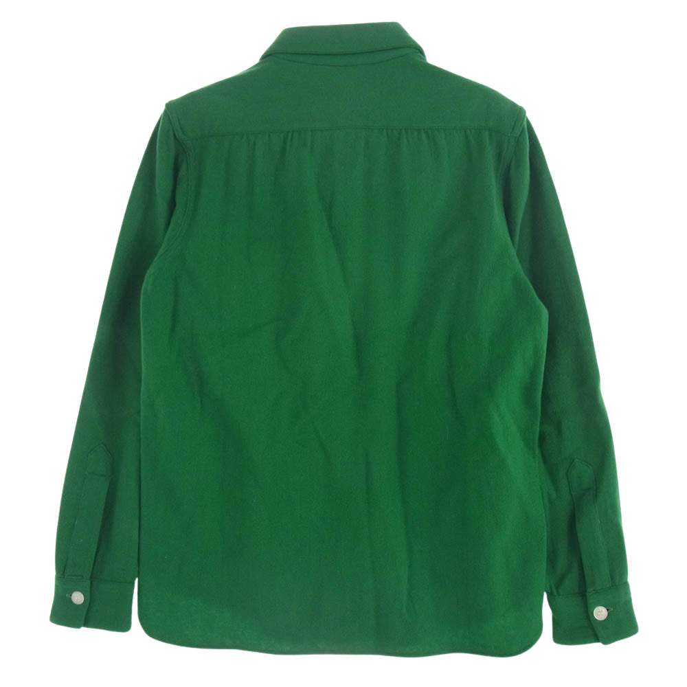ヴァンヒューゼン 40's～50's ヴィンテージ ウール 長袖 シャツ グリーン系 S【中古】