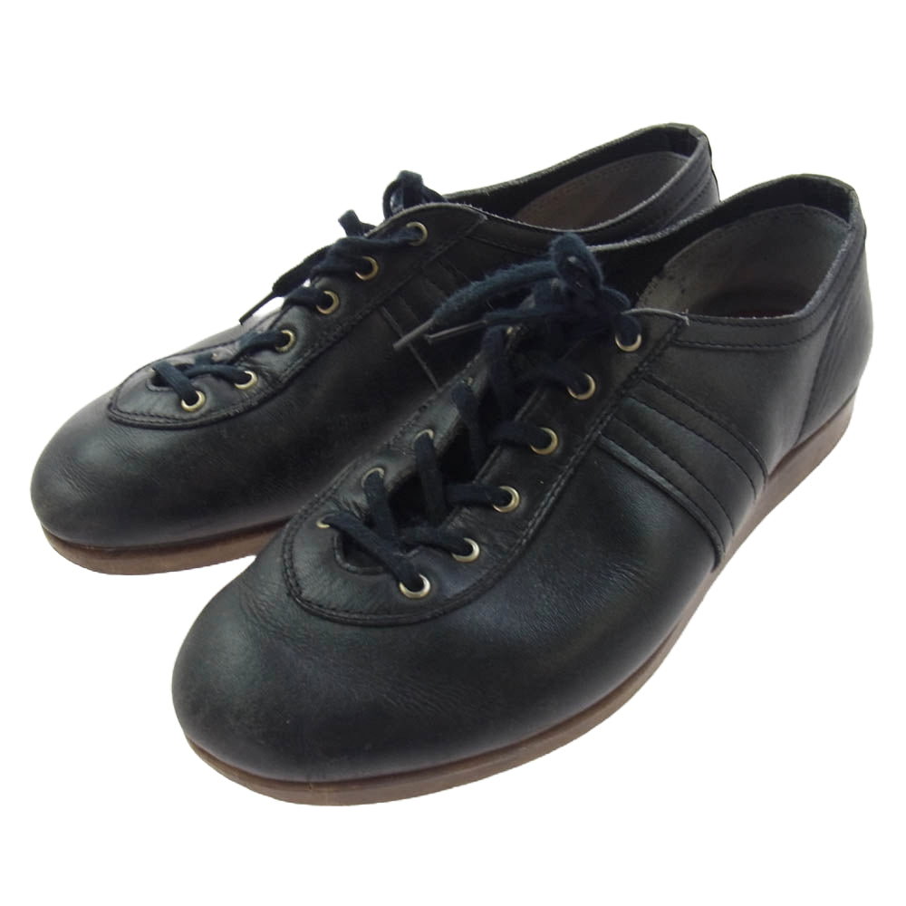 ヴィンテージ 60s 70s ドイツ軍 ジャーマントレーナー スニーカー ブラック系 38【中古】