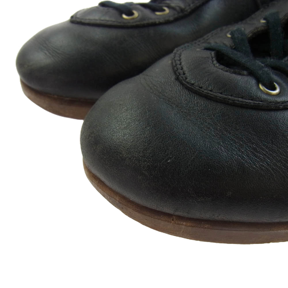 ヴィンテージ 60s 70s ドイツ軍 ジャーマントレーナー スニーカー ブラック系 38【中古】