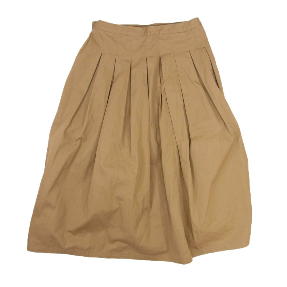 グランマ ママ ドーター GK001-160429 チノクロス ワイド プリーツ スカート ブラウン系  0 【中古】