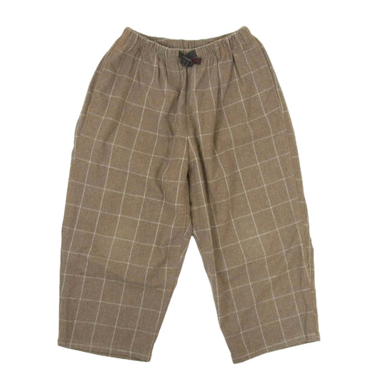 Gramicci グラミチ GLP-19F011 ウールブレンド チェック柄 バルーンパンツ ブラウン系 XS【中古】