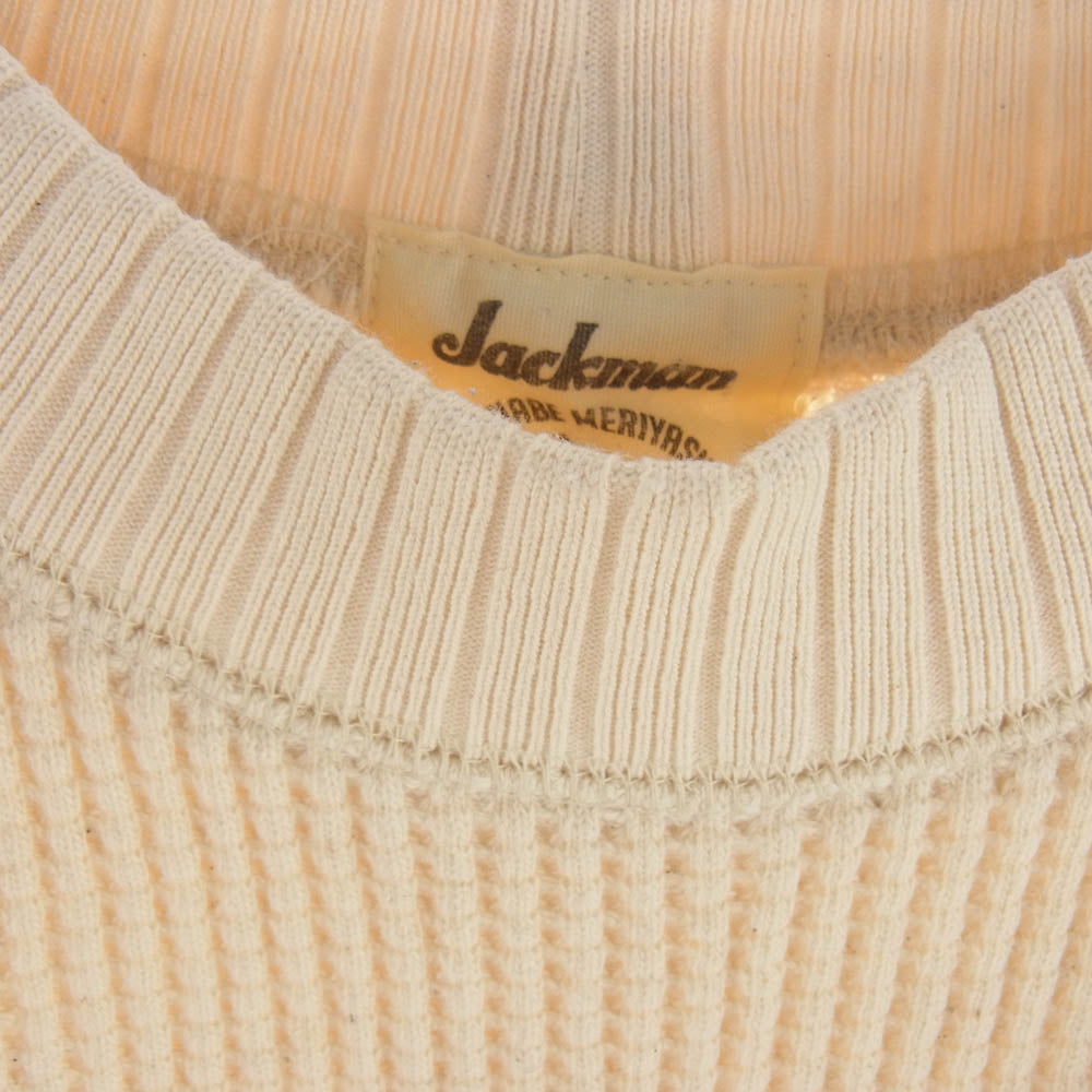ジャックマン JM7200 Waffle Mid-neck ワッフル ミッドネック カットソー ベージュ系 M【中古】