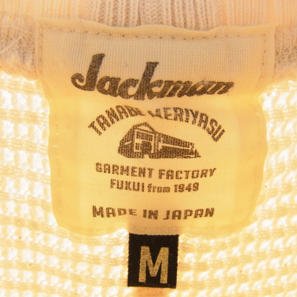 ジャックマン JM7200 Waffle Mid-neck ワッフル ミッドネック カットソー ベージュ系 M【中古】
