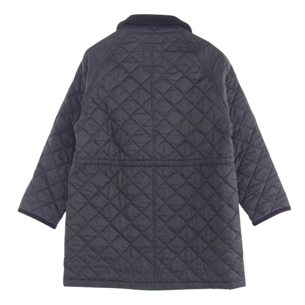 LAVENHAM ラベンハム TOMORROWLAND トゥモローランド別注 襟コーデュロイ 中綿 キルティング ジャケット コート ブラック系 S【中古】