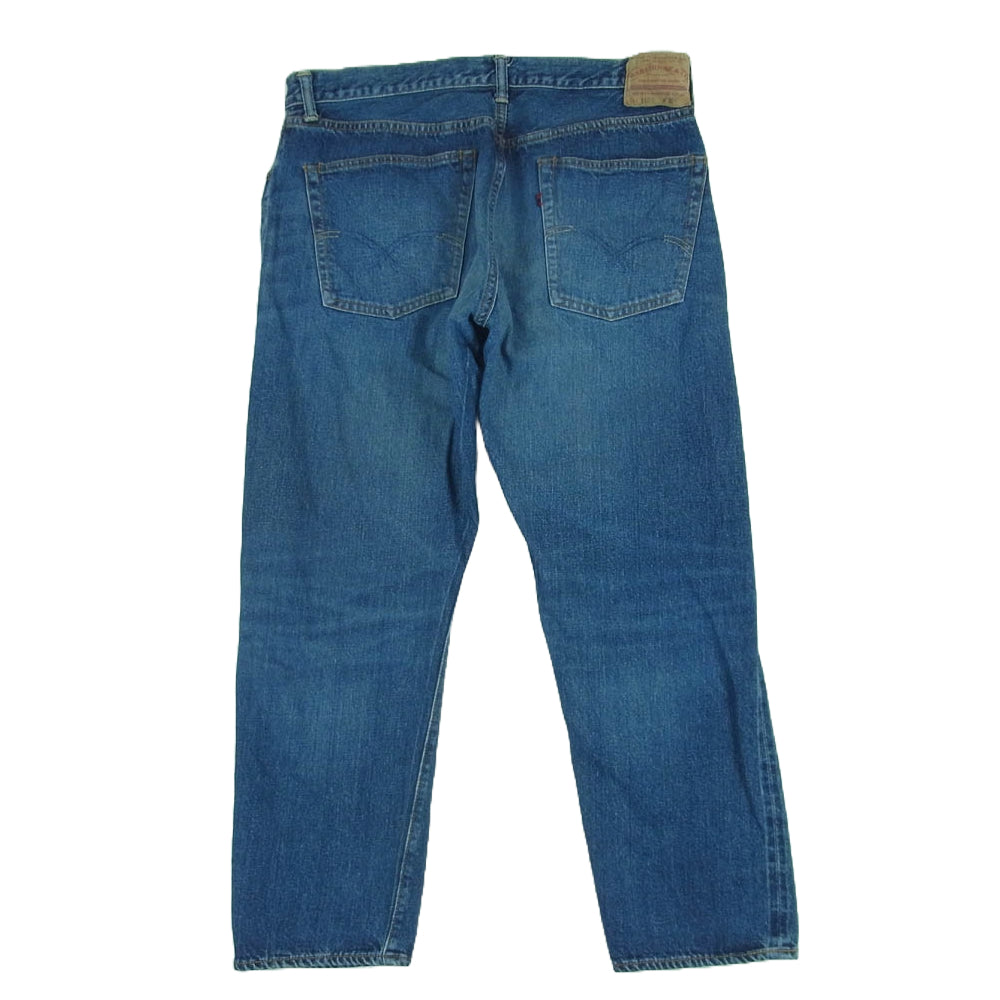 WAREHOUSE ウエアハウス Lot.1105 ジップフライ レッドライン 赤耳 ユーズド加工 ストレート デニム パンツ インディゴブルー系 W38【中古】