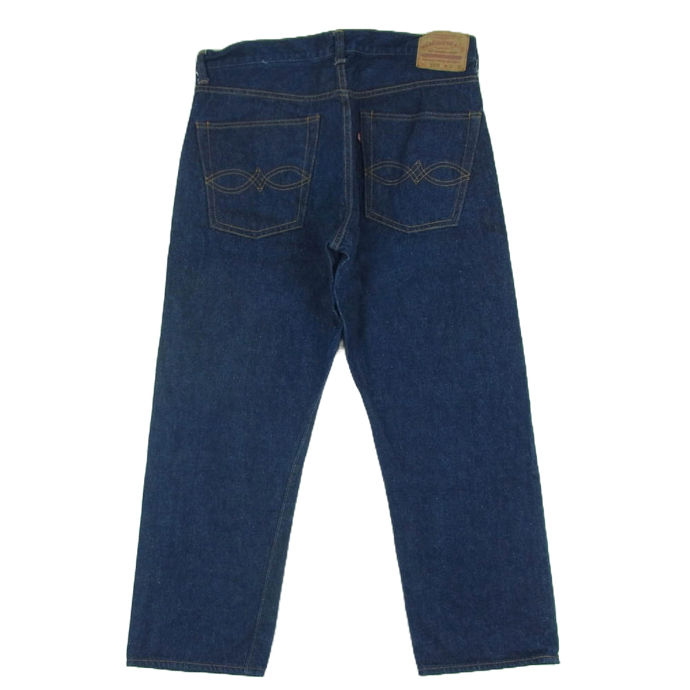 WAREHOUSE ウエアハウス Lot.1105 ジップフライ レッドライン 赤耳 ストレート デニム パンツ インディゴブルー系 W36 L32【中古】