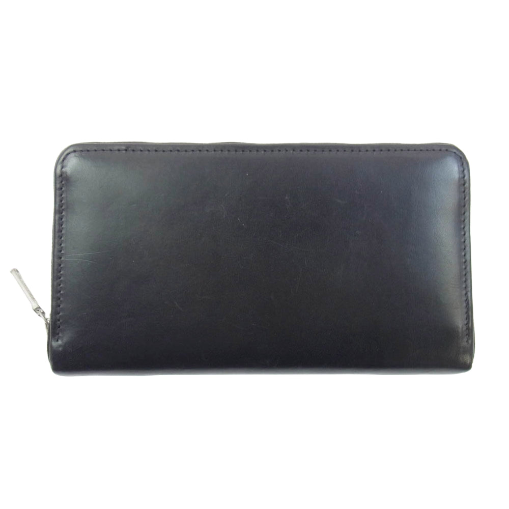 WHITE HOUSE COX ホワイトハウスコックス S2622 LONG ZIP WALLET ブライドルレザー ラウンドファスナー 長財布 ブラック系【中古】