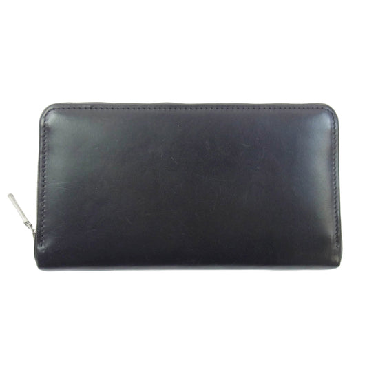 WHITE HOUSE COX ホワイトハウスコックス S2622 LONG ZIP WALLET ブライドルレザー ラウンドファスナー 長財布 ブラック系【中古】