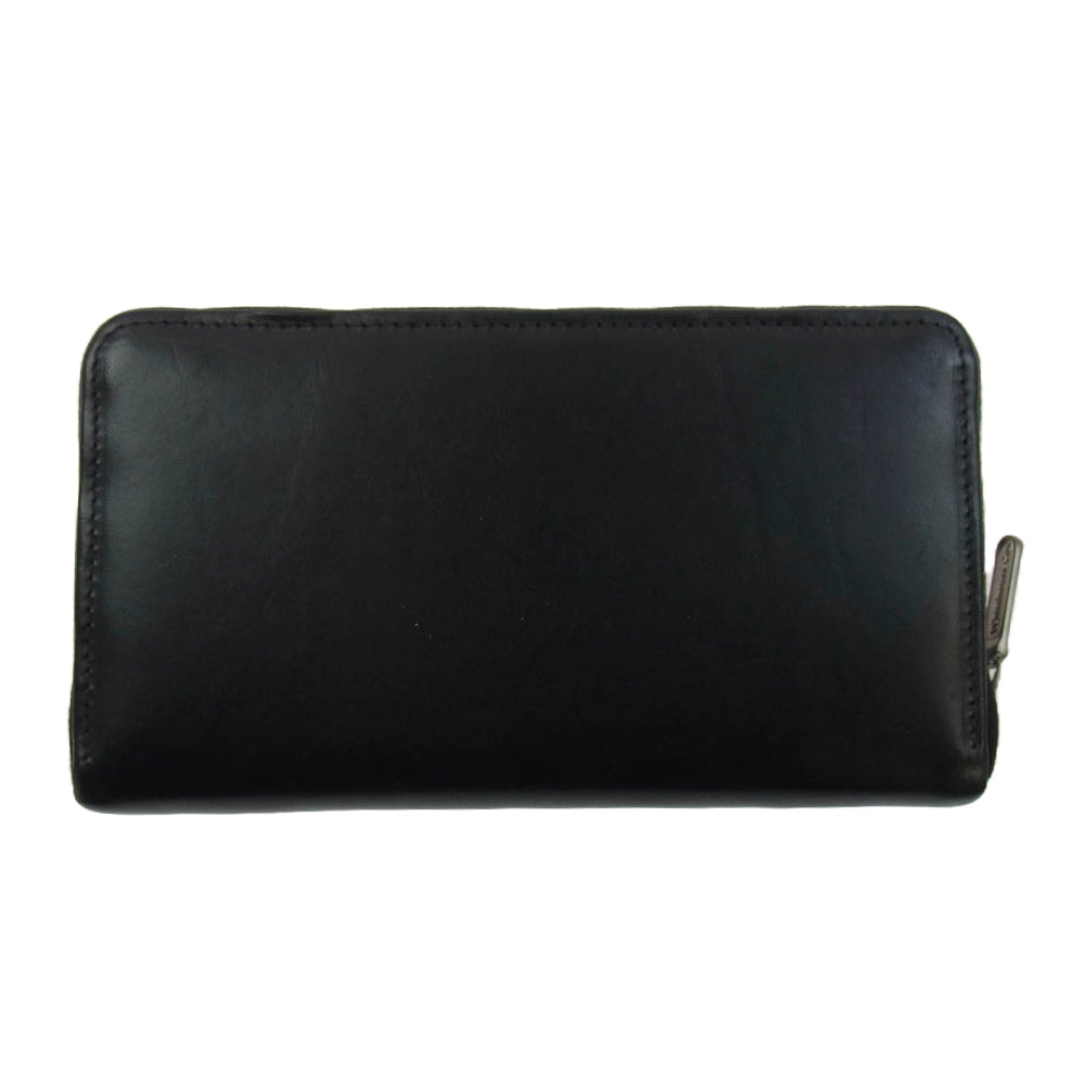 WHITE HOUSE COX ホワイトハウスコックス S2622 LONG ZIP WALLET ブライドルレザー ラウンドファスナー 長財布 ブラック系【中古】