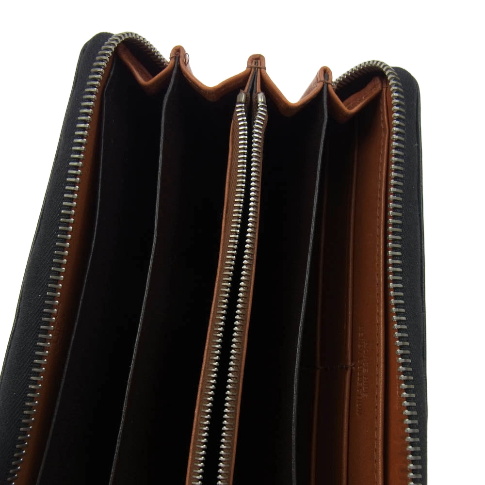 WHITE HOUSE COX ホワイトハウスコックス S2622 LONG ZIP WALLET ブライドルレザー ラウンドファスナー 長財布 ブラック系【中古】